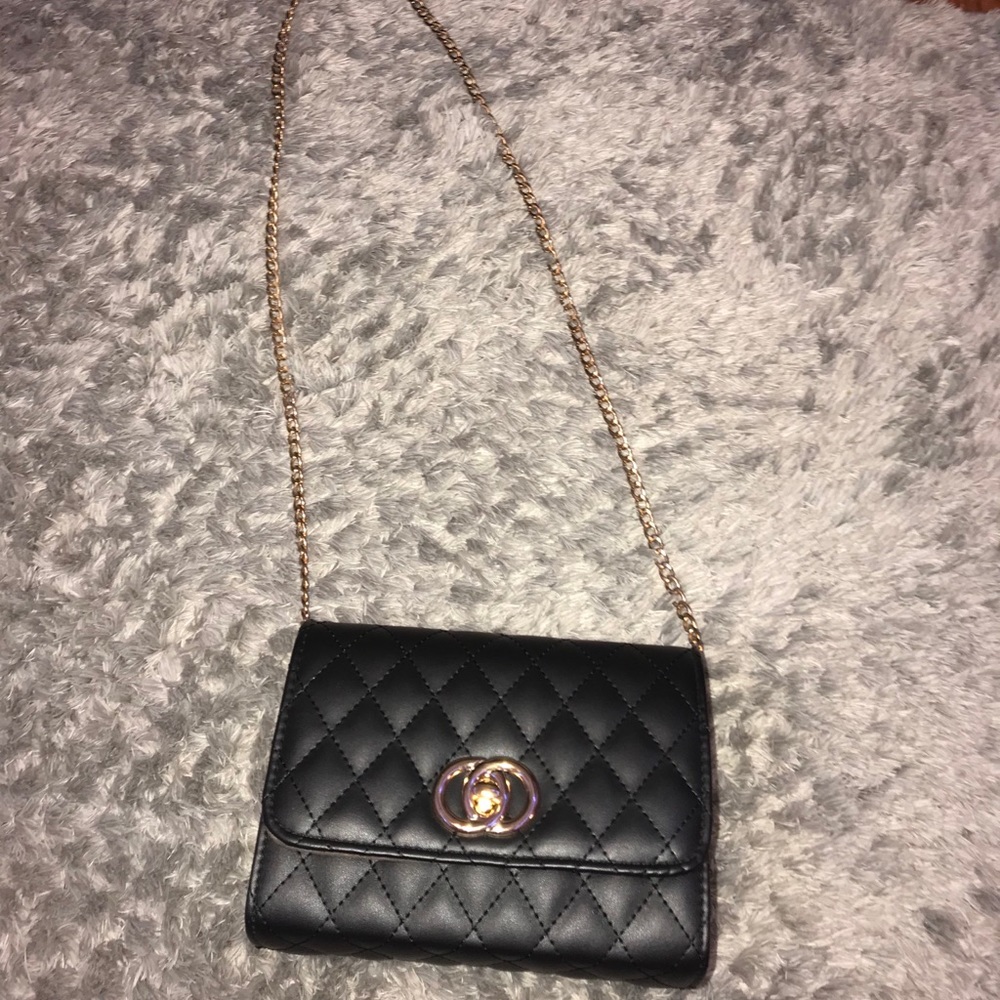 A black purse